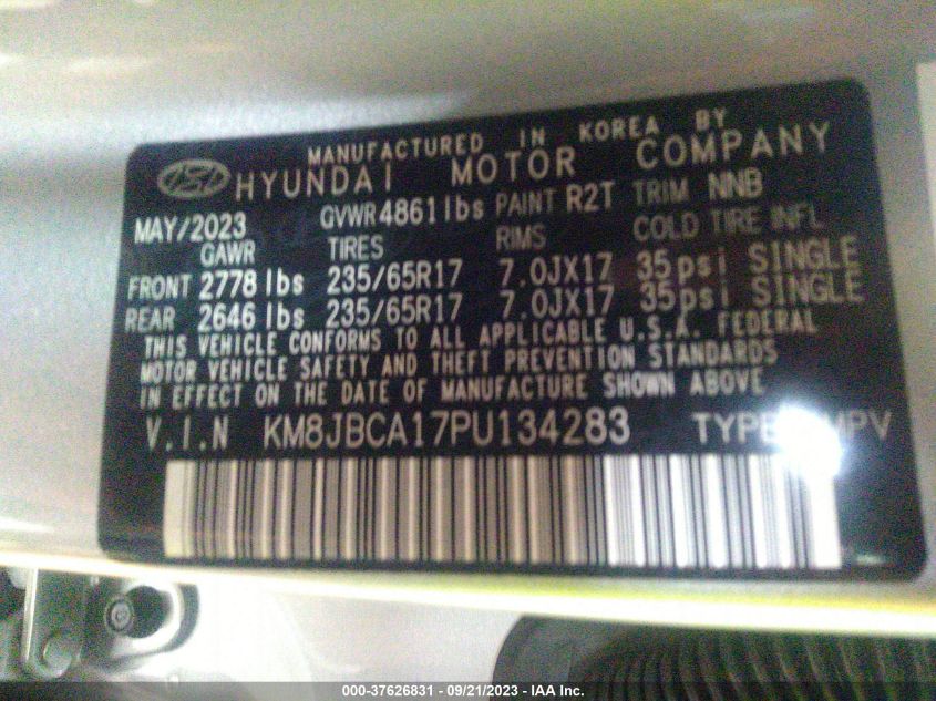 2023 HYUNDAI TUCSON HYBRID BLUE - KM8JBCA17PU134283