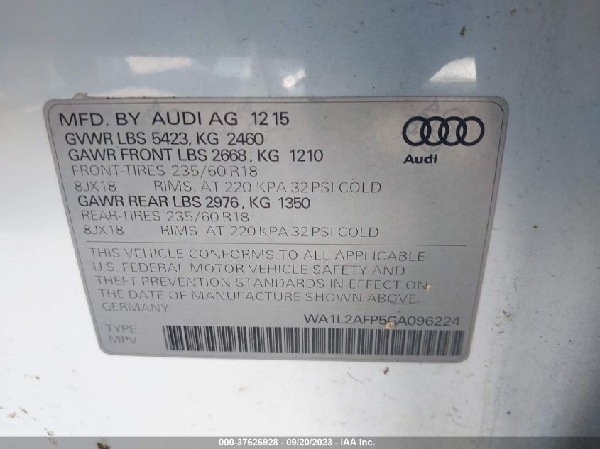 WA1L2AFP5GA096224 2016 AUDI Q5, photo no. 9