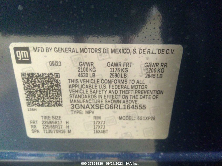 2024 CHEVROLET EQUINOX LS - 3GNAXSEG6RL164555