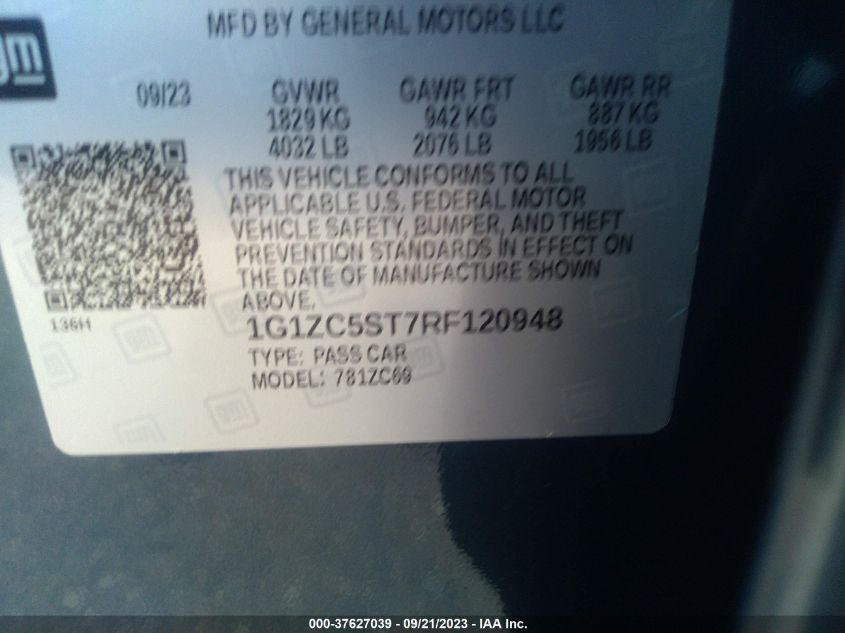 2024 CHEVROLET MALIBU LS - 1G1ZC5ST7RF120948