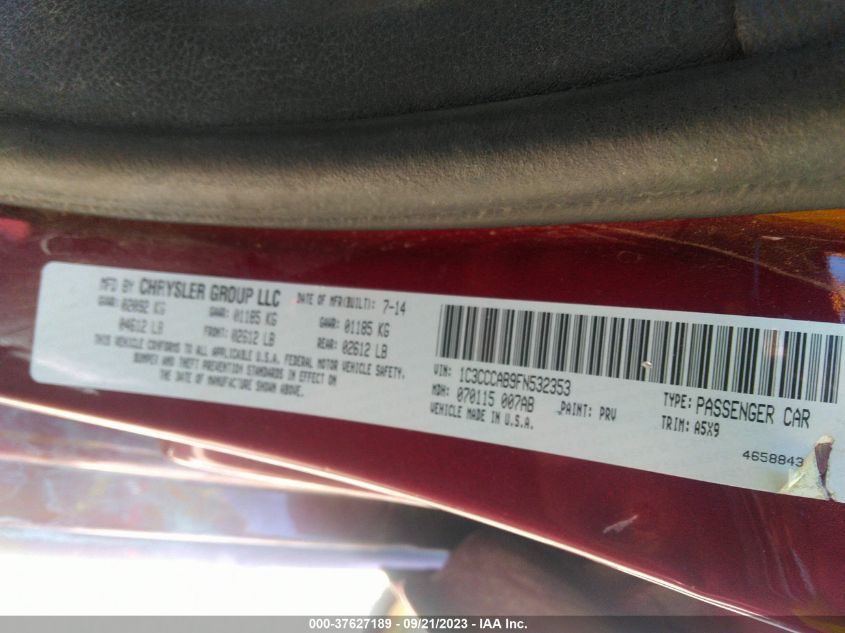 2015 CHRYSLER 200 LIMITED - 1C3CCCAB9FN532353