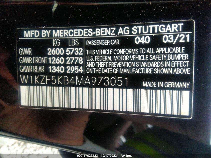 W1KZF5KB4MA973051 Mercedes-Benz E-Class E 450 9