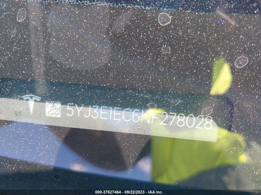 2022 TESLA MODEL 3 PERFORMANCE - 5YJ3E1EC6NF278028