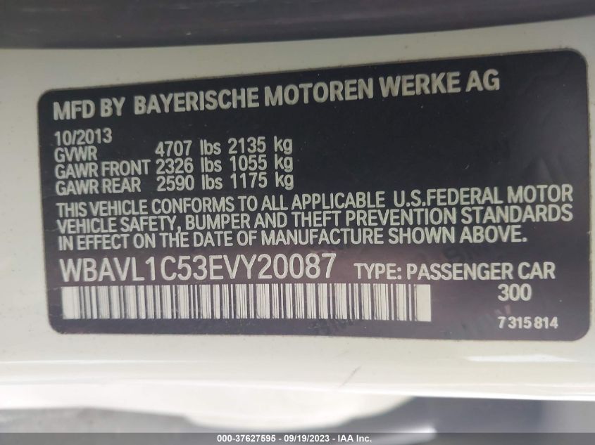 2014 BMW X1 XDRIVE28I - WBAVL1C53EVY20087