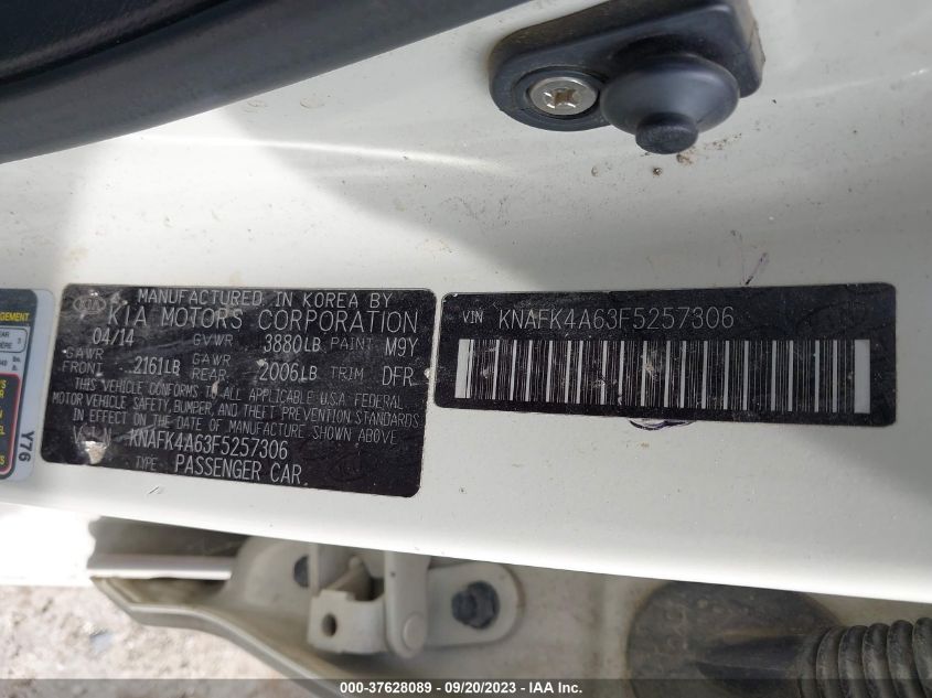 2015 KIA FORTE LX - KNAFK4A63F5257306