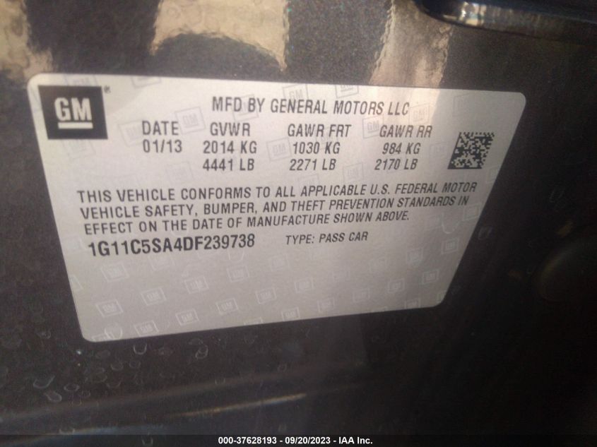 2013 CHEVROLET MALIBU LT - 1G11C5SA4DF239738