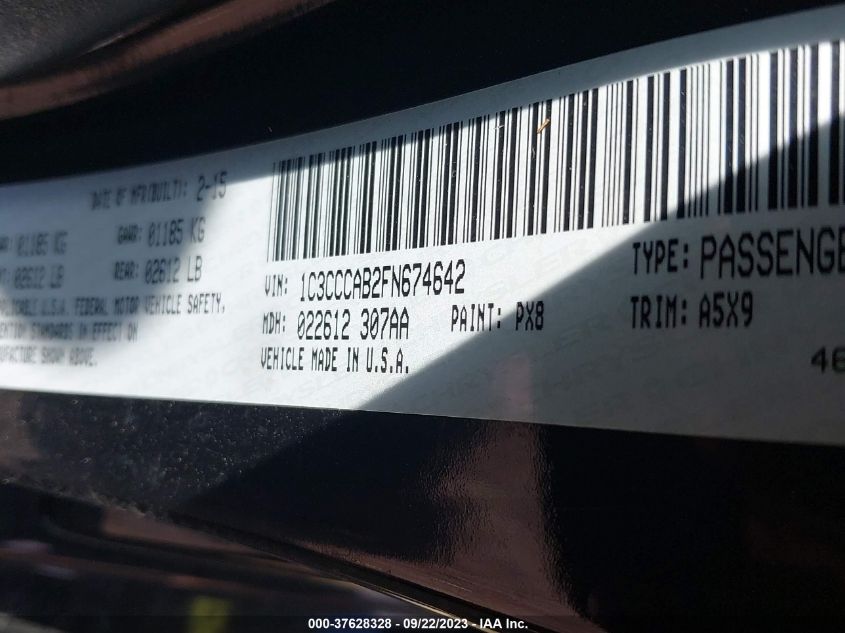 2015 CHRYSLER 200 LIMITED - 1C3CCCAB2FN674642