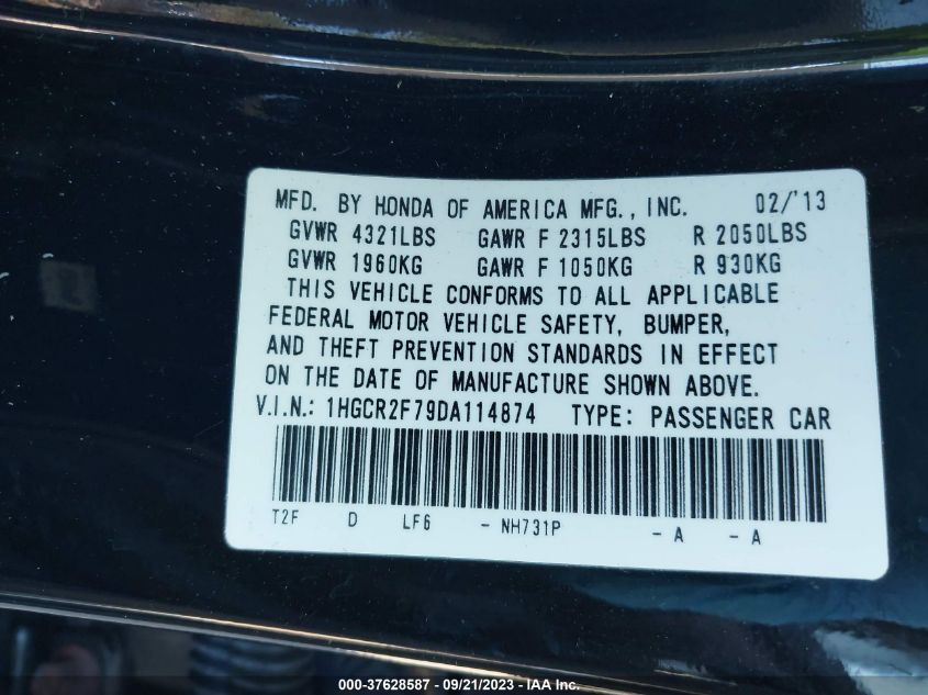 2013 HONDA ACCORD SDN EX - 1HGCR2F79DA114874