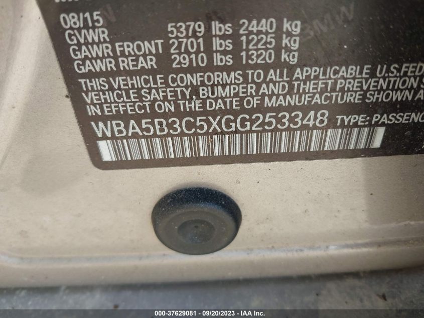 2016 BMW 535I XDRIVE - WBA5B3C5XGG253348