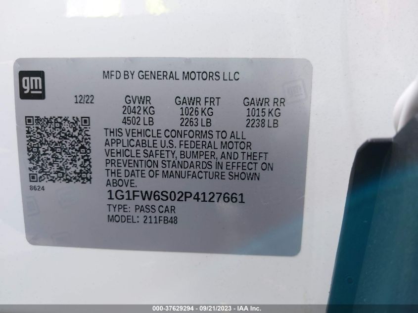 2023 CHEVROLET BOLT EV 1LT - 1G1FW6S02P4127661