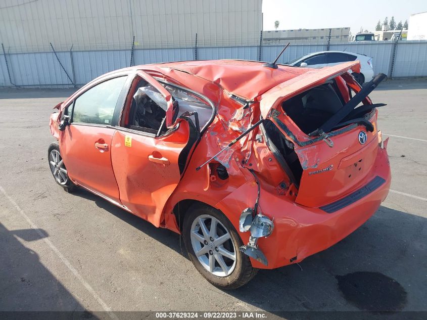 2013 TOYOTA PRIUS C ONE/TWO/THREE/FOUR - JTDKDTB32D1036357