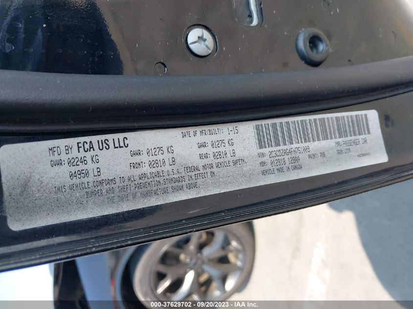 2015 DODGE CHALLENGER SXT - 2C3CDZAG4FH761009