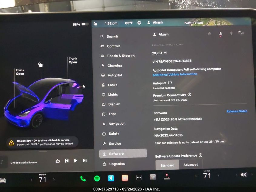 2022 TESLA MODEL Y LONG RANGE - 7SAYGDEE2NA013836