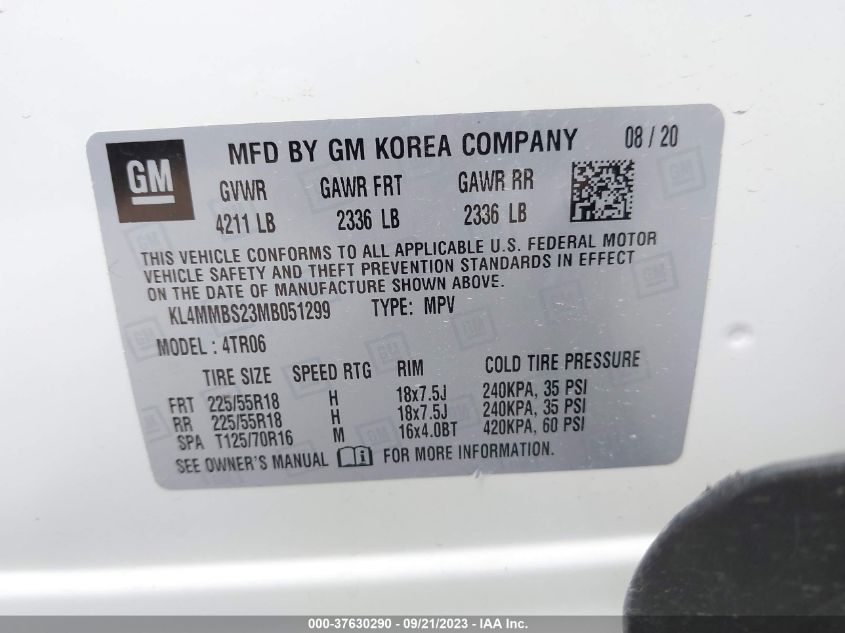 2021 BUICK ENCORE GX PREFERRED - KL4MMBS23MB051299