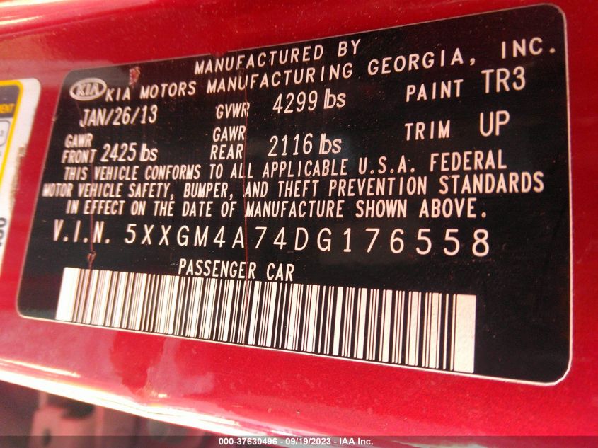 2013 KIA OPTIMA LX - 5XXGM4A74DG176558