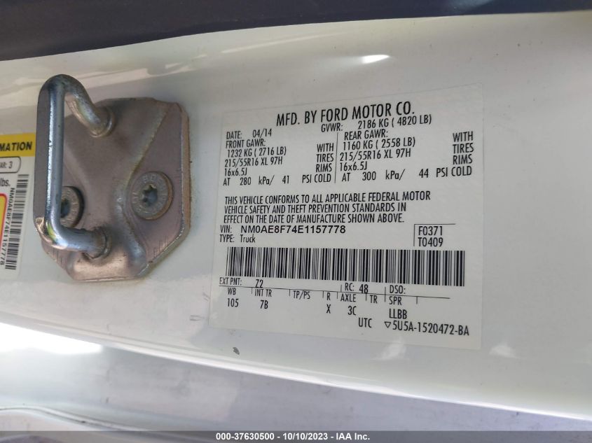 2014 FORD TRANSIT CONNECT WAGON XLT - NM0AE8F74E1157778