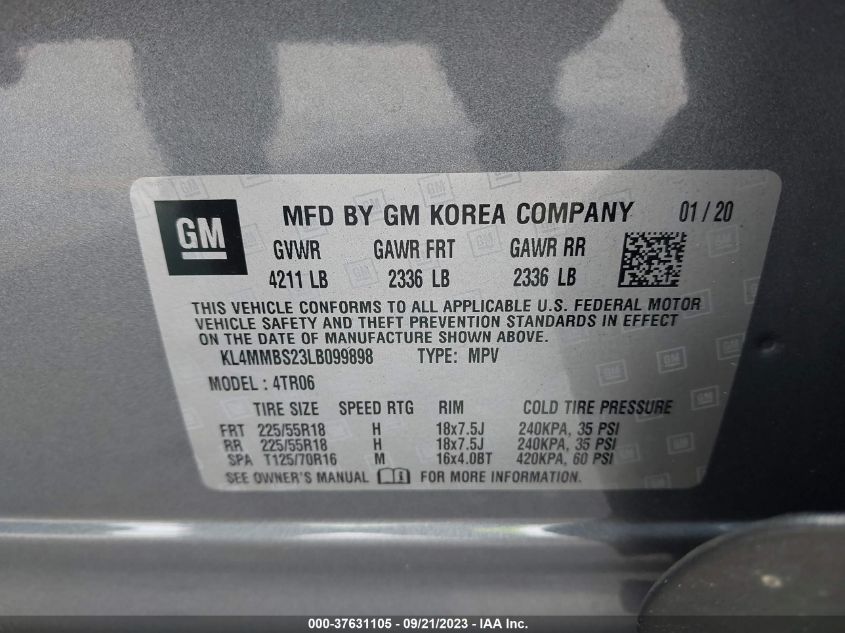 KL4MMBS23LB099898 Buick Encore GX PREFERRED 9