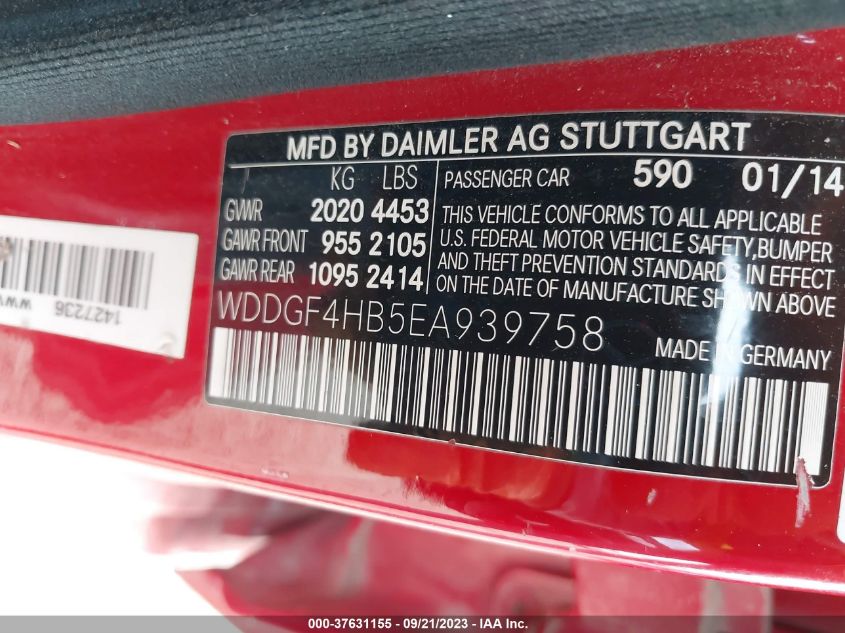 2014 MERCEDES-BENZ C-CLASS C 250 - WDDGF4HB5EA939758