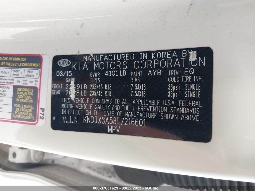 2015 KIA SOUL ! - KNDJX3A53F7216601