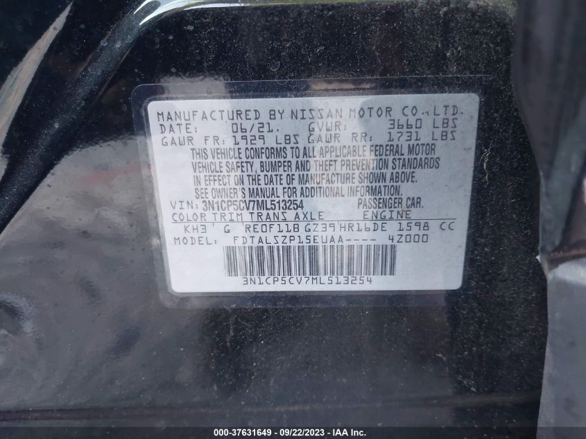 2021 NISSAN KICKS SV - 3N1CP5CV7ML513254