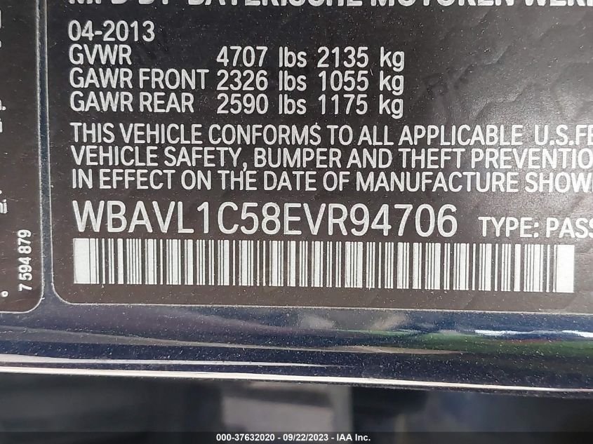2014 BMW X1 XDRIVE28I - WBAVL1C58EVR94706