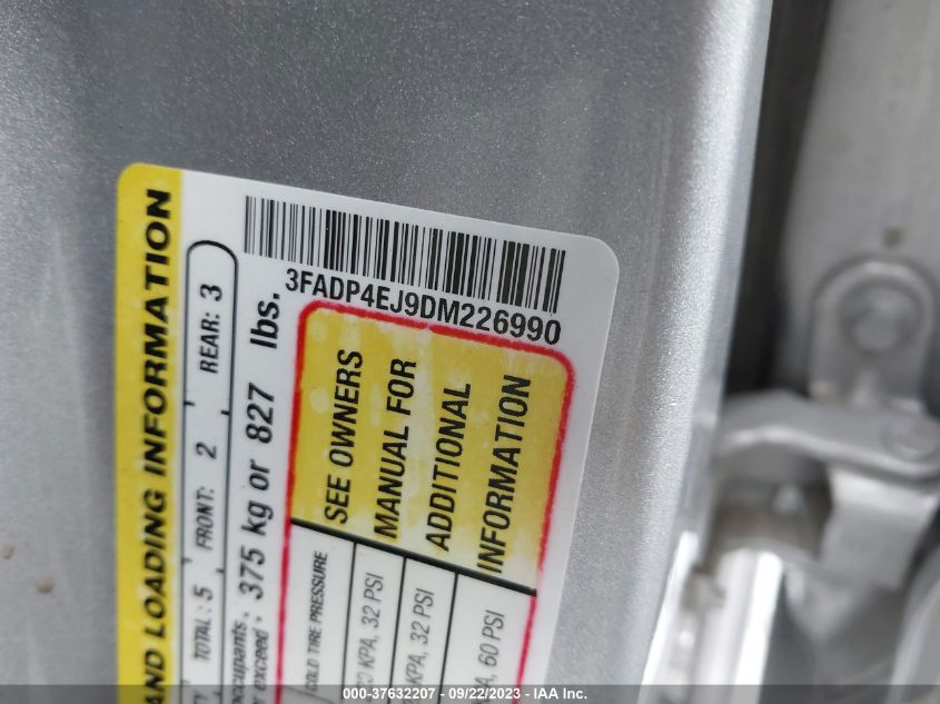 2013 FORD FIESTA SE - 3FADP4EJ9DM226990