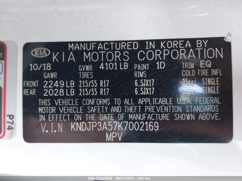2019 KIA SOUL + - KNDJP3A57K7002169