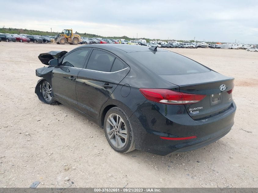 2018 HYUNDAI ELANTRA LIMITED - KMHD84LF3JU646155
