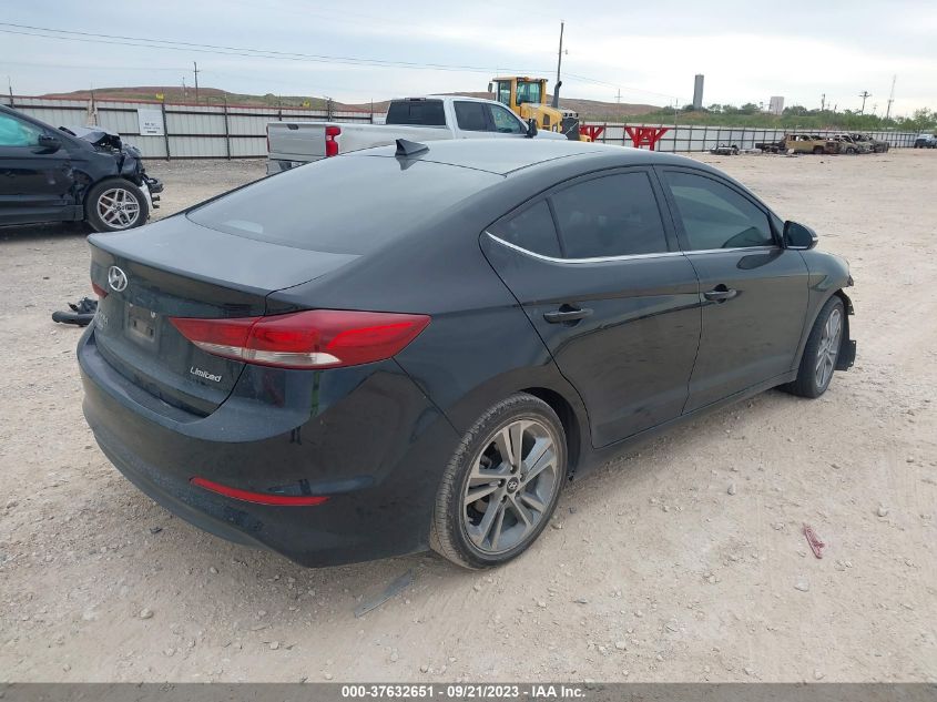 2018 HYUNDAI ELANTRA LIMITED - KMHD84LF3JU646155