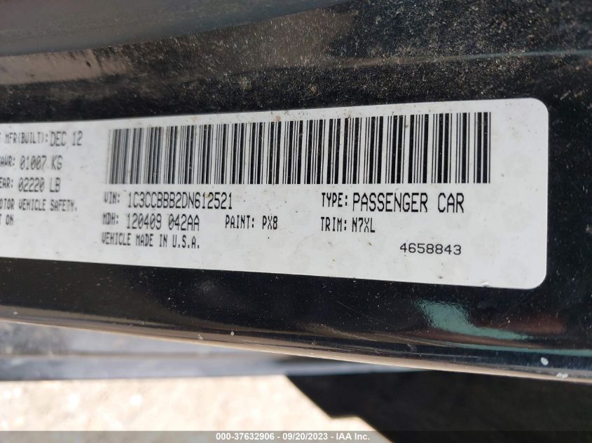 2013 CHRYSLER 200 TOURING - 1C3CCBBB2DN612521