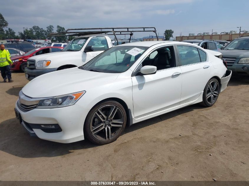 2017 HONDA ACCORD SEDAN SPORT - 1HGCR2F52HA308442