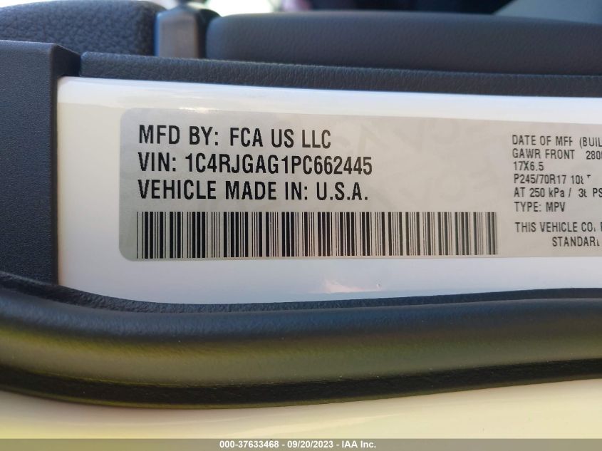 2023 JEEP GRAND CHEROKEE LAREDO - 1C4RJGAG1PC662445