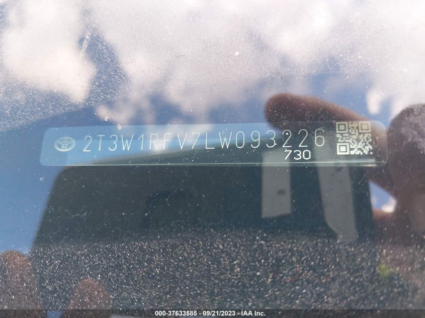 2020 TOYOTA RAV4 XLE/XLE PREMIUM - 2T3W1RFV7LW093226