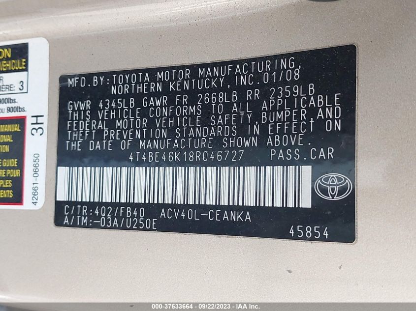 2014 TOYOTA CAMRY L/LE/XLE/SE/SE SPORT - 4T1BF1FK0EU411982