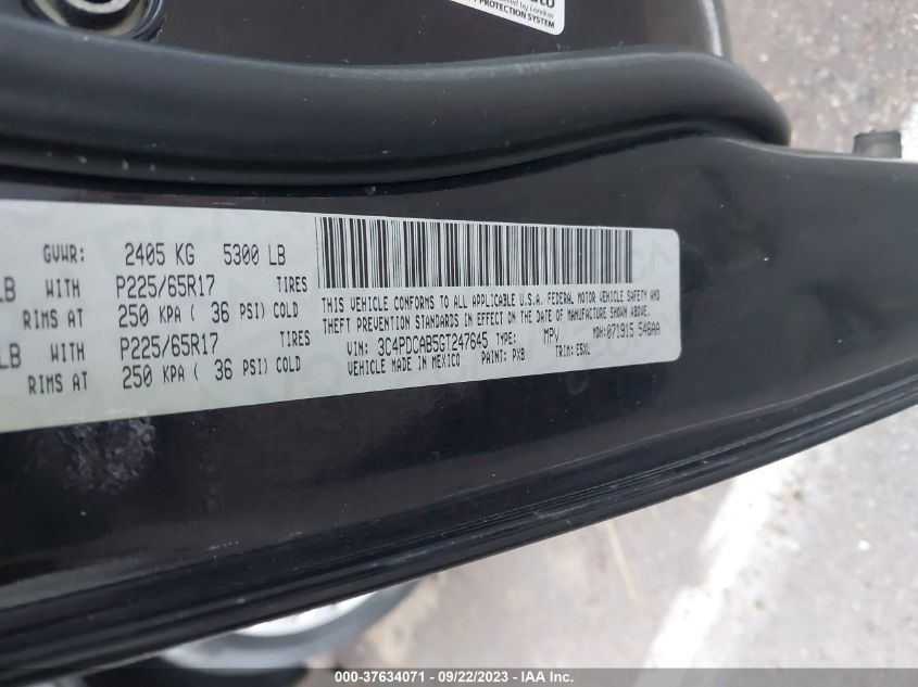 2016 DODGE JOURNEY SE - 3C4PDCAB5GT247645