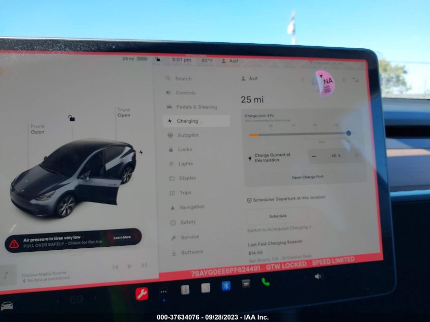 2023 TESLA MODEL Y LONG RANGE - 7SAYGDEE6PF624491