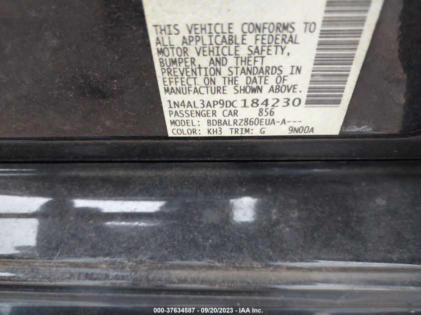 2013 NISSAN ALTIMA 2.5 S - 1N4AL3AP9DC184230