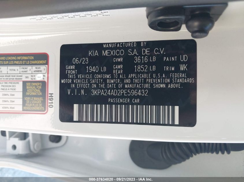 2023 KIA RIO LX/S - 3KPA24AD2PE596432
