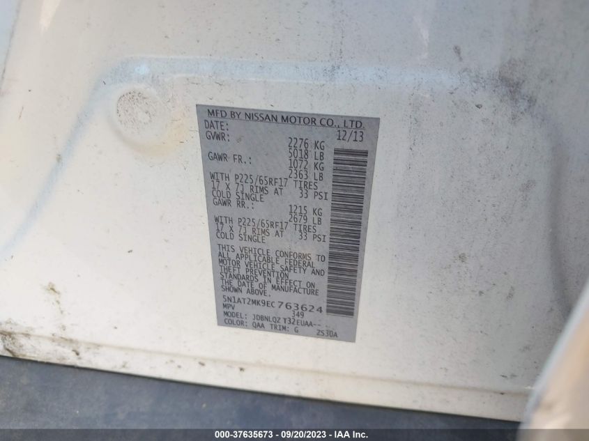 2014 NISSAN ROGUE SV - 5N1AT2MK9EC763624