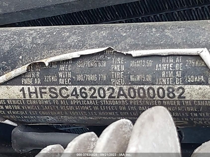 2002 HONDA VTX1800 C 1HFSC46202A000082