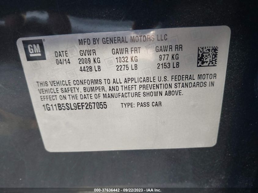 2014 CHEVROLET MALIBU LS - 1G11B5SL9EF267055
