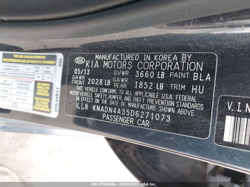 2013 KIA RIO SX - KNADN4A35D6271073