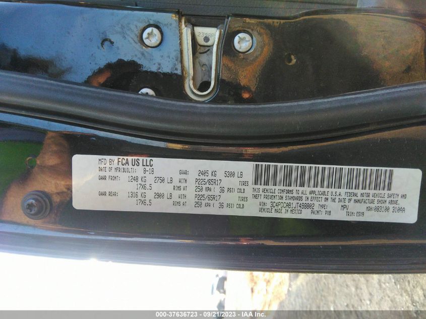 2018 DODGE JOURNEY SE - 3C4PDCAB1JT498802