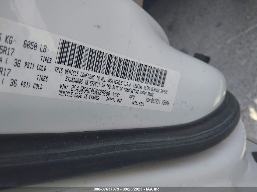 2014 RAM CARGO VAN TRADESMAN 2C4JRGAG4ER428200