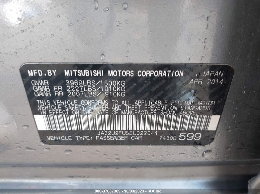 2014 MITSUBISHI LANCER ES - JA32U2FU5EU022044
