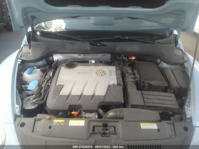 2013 VOLKSWAGEN BEETLE CONVERTIBLE 2.0L TDI 3VW5L7AT8DM815917