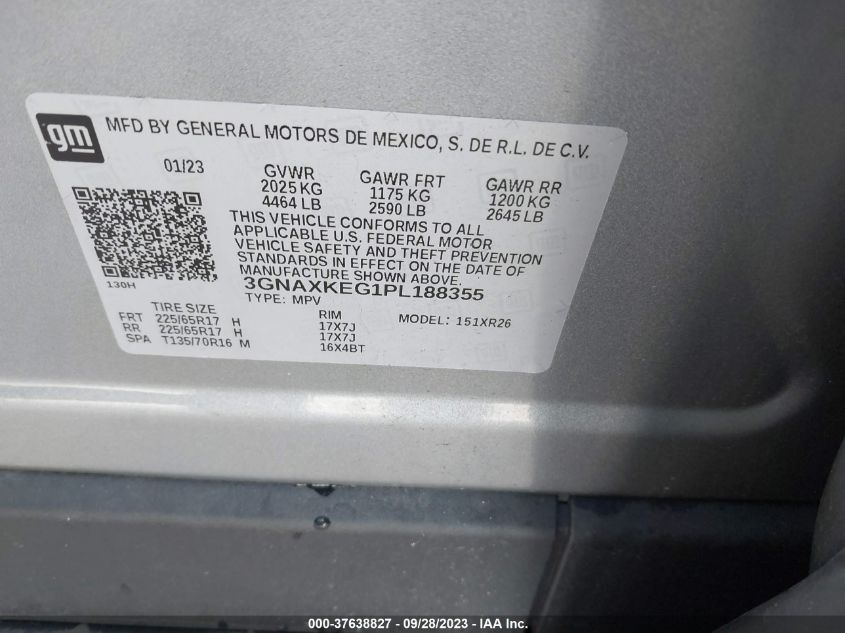 2023 CHEVROLET EQUINOX LT - 3GNAXKEG1PL188355