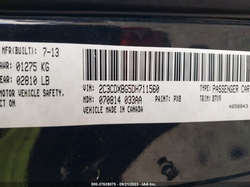 2013 DODGE CHARGER SE - 2C3CDXBG5DH711560