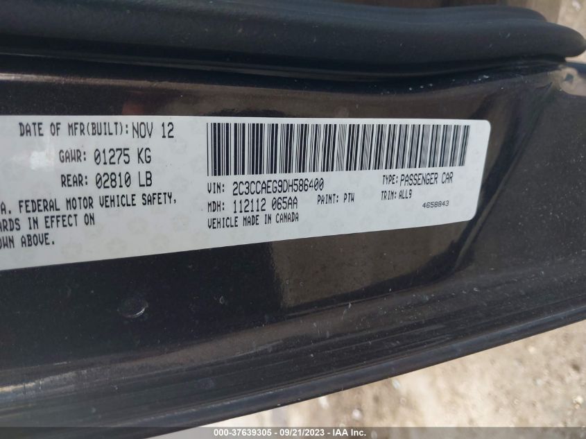 2013 CHRYSLER 300C 2C3CCAEG9DH586400