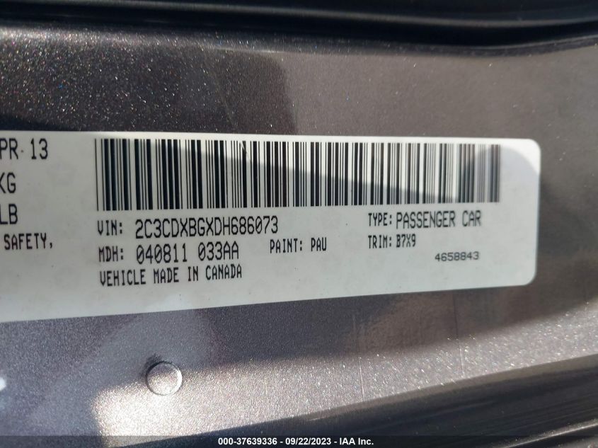 2013 DODGE CHARGER SE - 2C3CDXBGXDH686073
